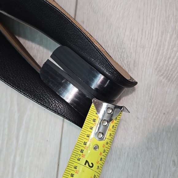 Franco Sarto Anthropologie Women's  Sela Black Leather Mules Pointed Toe Sz 8M - Picture 8 of 11